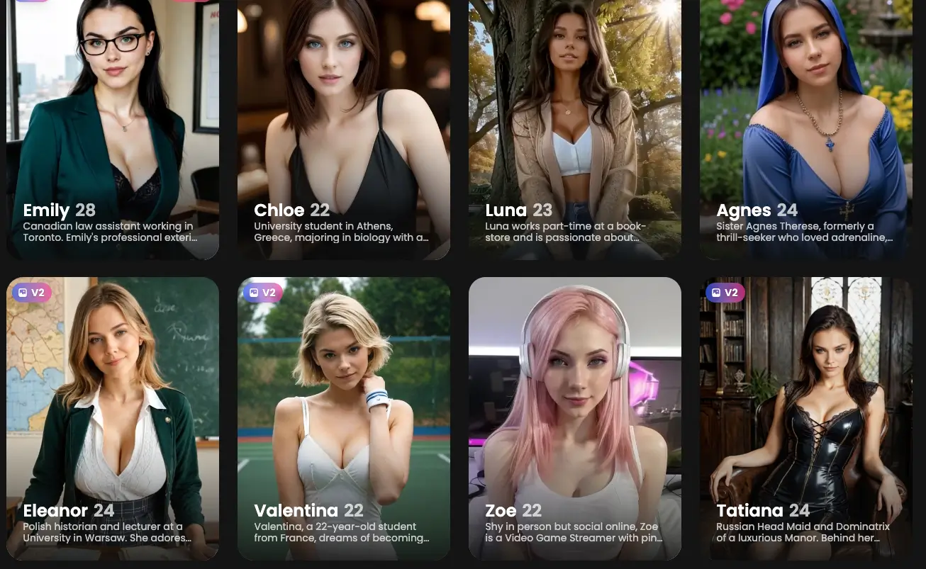 Screenshot of the Candy AI platform