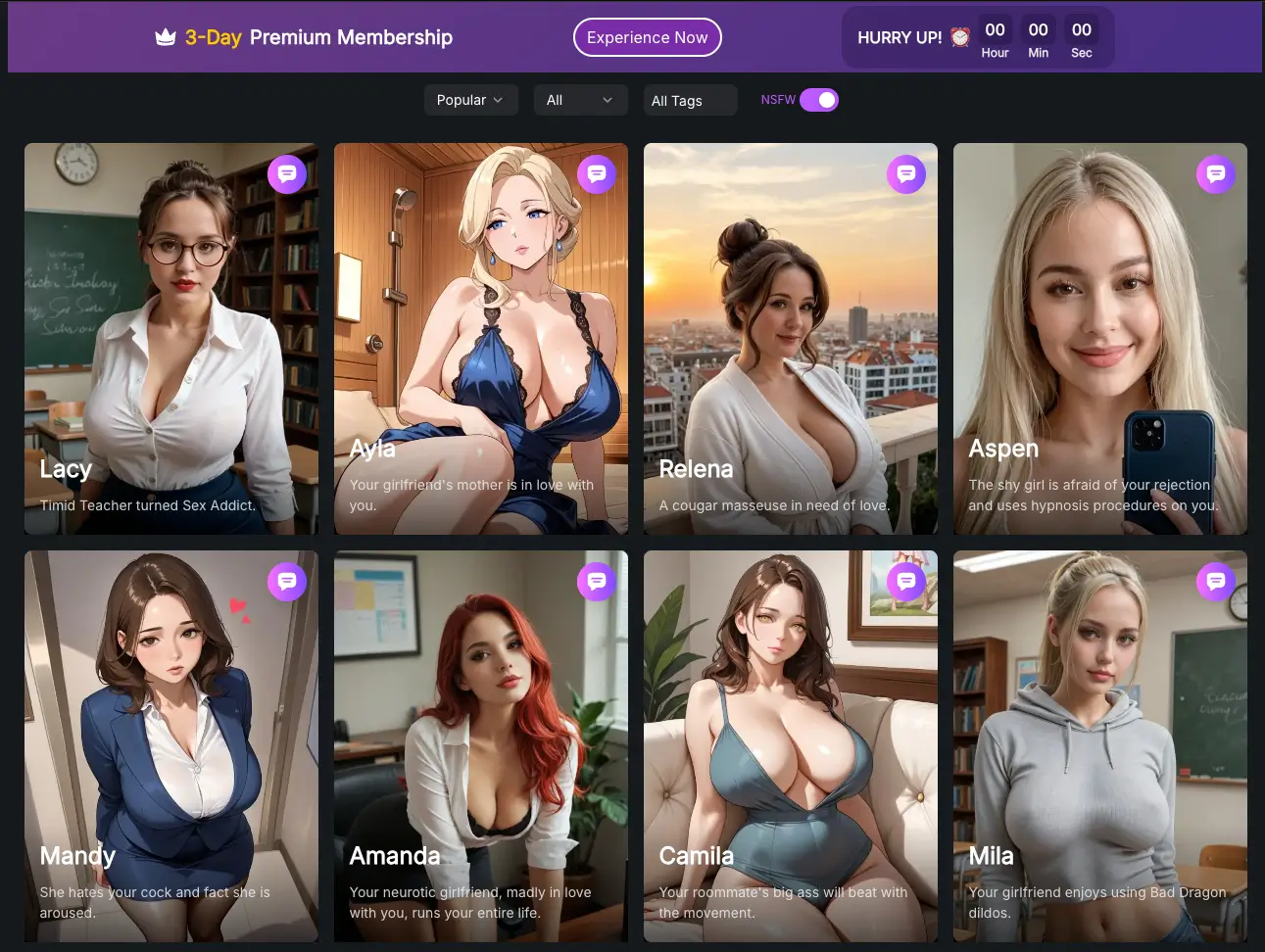 Screenshot of the Lackchat AI